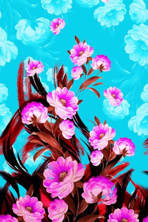 花卉印花华亿平台图片