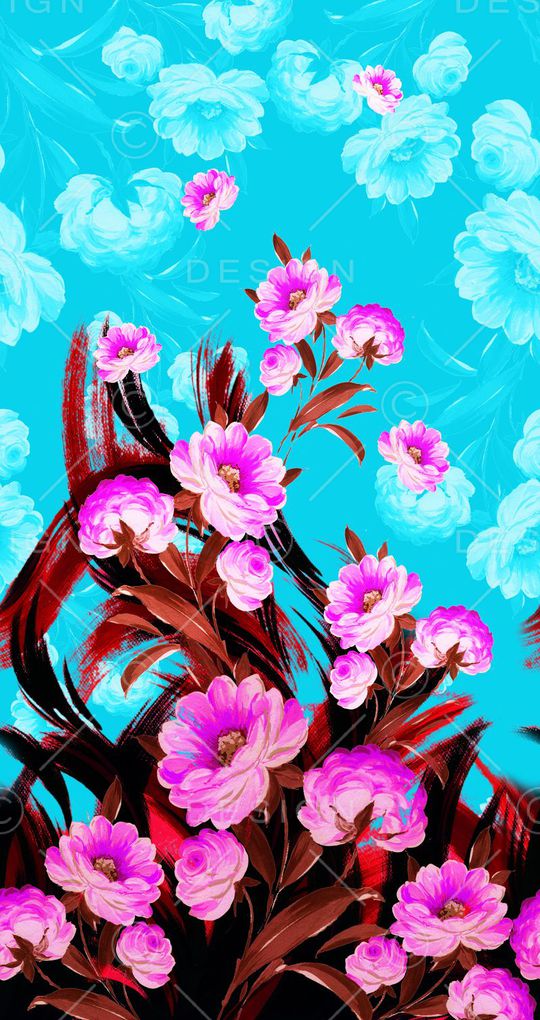 花卉印花华亿平台图片