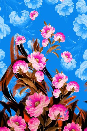 花卉印花华亿平台图片