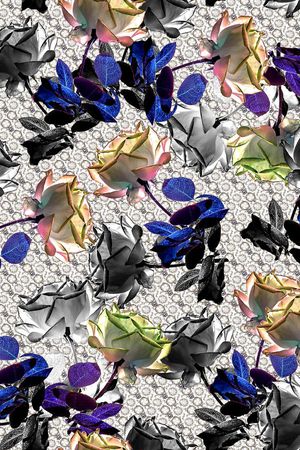 玫瑰花印花华亿平台图片