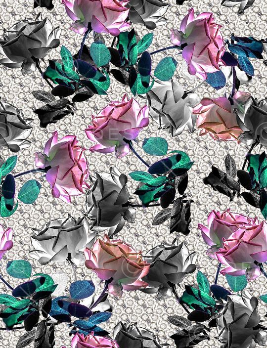 玫瑰花印花华亿平台图片