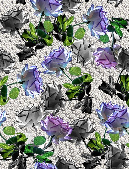 玫瑰花印花华亿平台图片