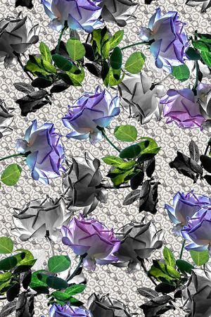 玫瑰花印花华亿平台图片