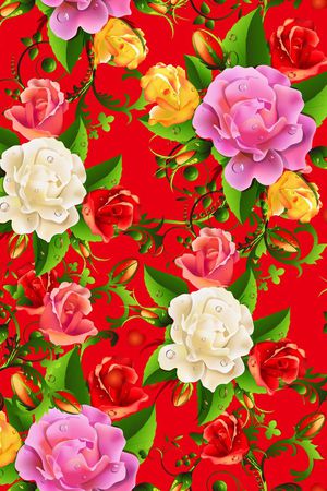 花卉印花华亿平台图片