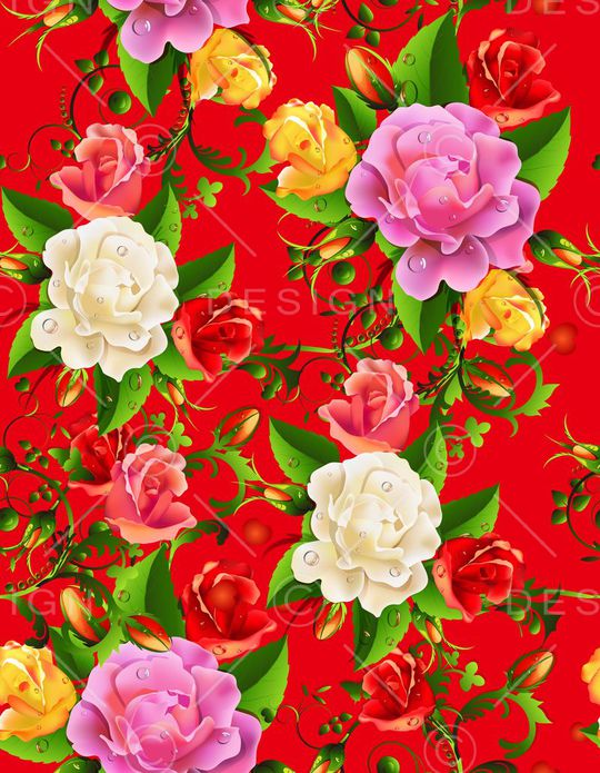 花卉印花华亿平台图片