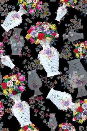 花瓶印花华亿平台图片