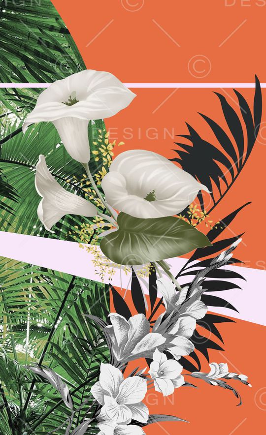 定位花卉印花华亿平台图片