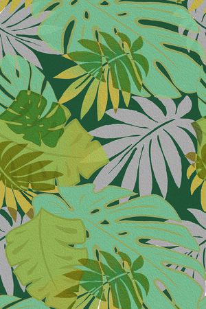 热带风情印花华亿平台图片