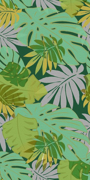 453060-热带风情树叶写意组合一花两色华亿平台