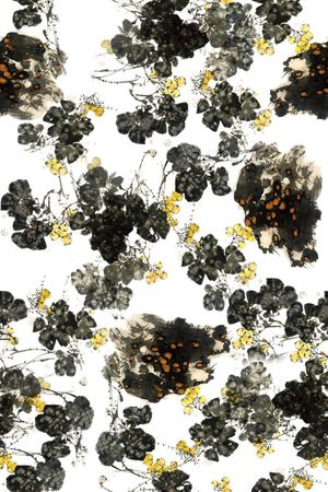 水墨印花华亿平台图片