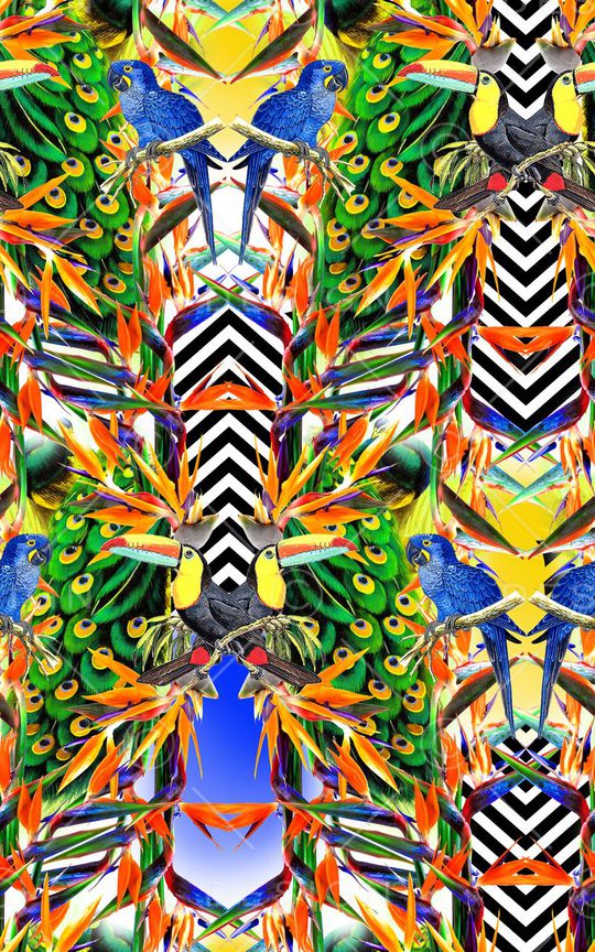 热带风印花华亿平台图片