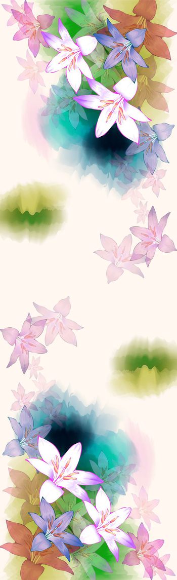 百合花印花华亿平台图片