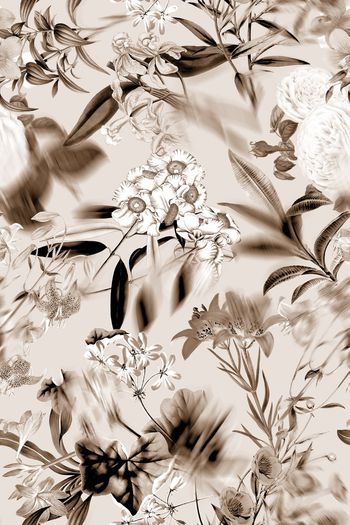 453449-欧式手绘花卉花朵组合