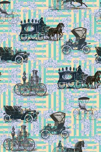 453498-欧式复古风宫廷马车条纹拼接卷草纹男