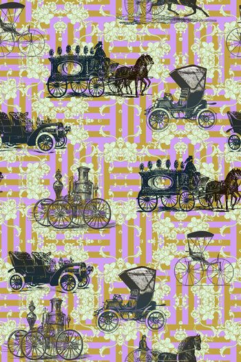 453499-欧式复古风宫廷马车条纹拼接卷草纹男