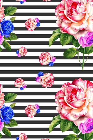 黑白条印花华亿平台图片