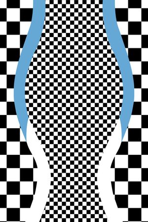 经典几何黑白印花华亿平台图片