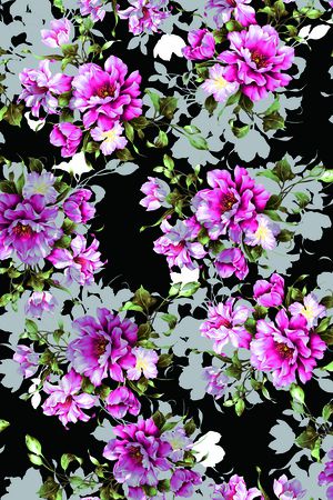 花卉印花华亿平台图片