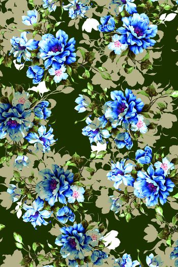 453561-潮流大牌复古手绘花卉StellaJ