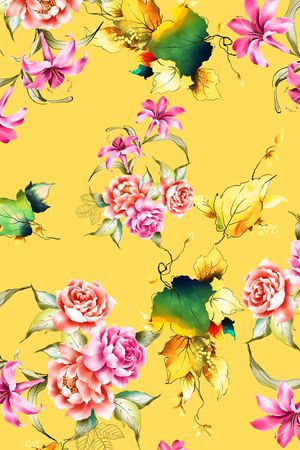 春夏大气印花华亿平台图片