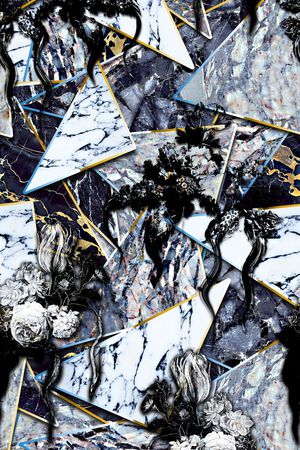 几何大理石印花华亿平台图片