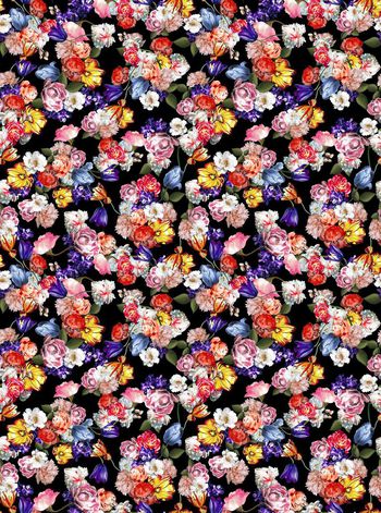 453735-妖姬献媚 花卉百合 喇叭花 蓝色妖