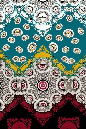 风格化花卉印花华亿平台图片