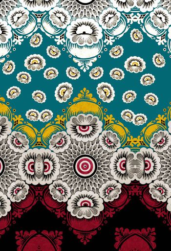 风格化花卉印花华亿平台图片