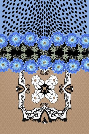 风格化花卉印花华亿平台图片