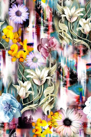 抽象印花华亿平台图片