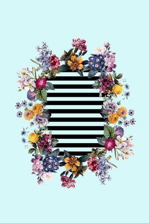 黑白线条印花华亿平台图片