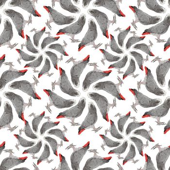 454138-手绘风格抽象鹦鹉 时尚流行