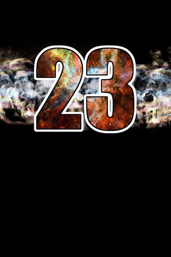 454163-时尚创意星空彩色烟雾数字23卫衣T