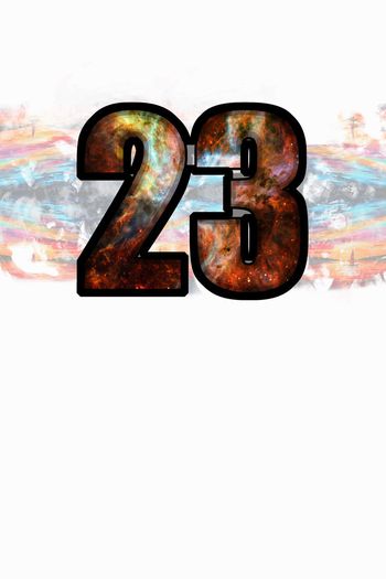 454164-时尚创意星空彩色烟雾数字23卫衣T