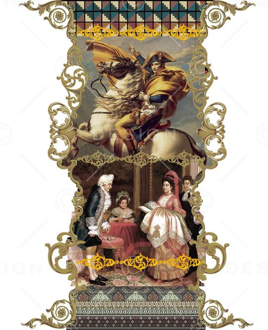 潮流时尚印花华亿平台图片