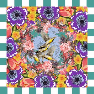 田园风花卉印花华亿平台图片