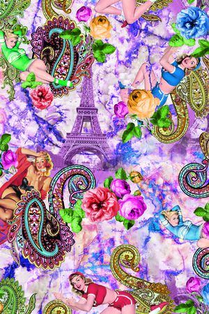 埃菲尔铁塔印花华亿平台图片