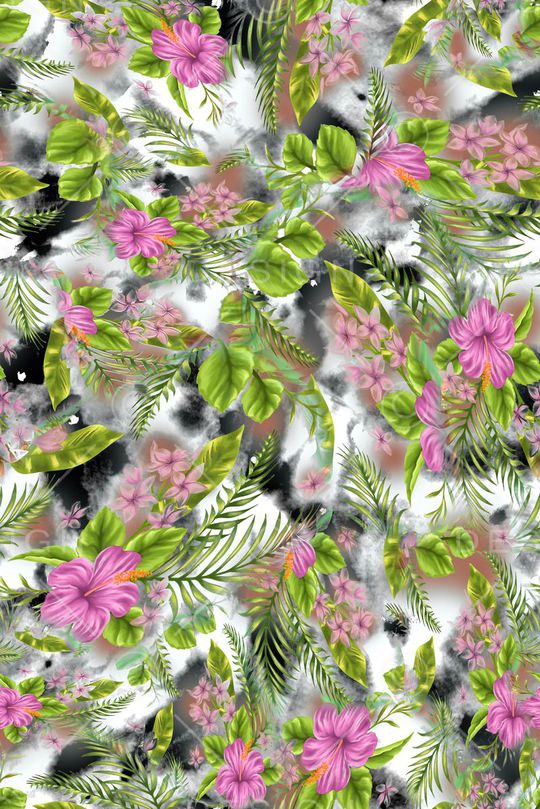 花卉印花华亿平台图片