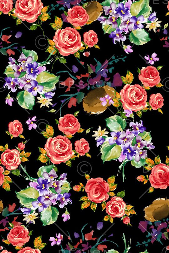 花卉印花华亿平台图片