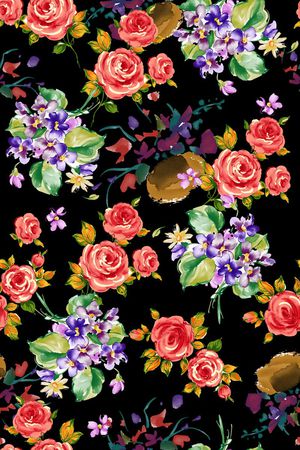 花卉印花华亿平台图片