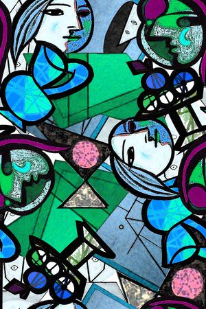 抽象印花华亿平台图片