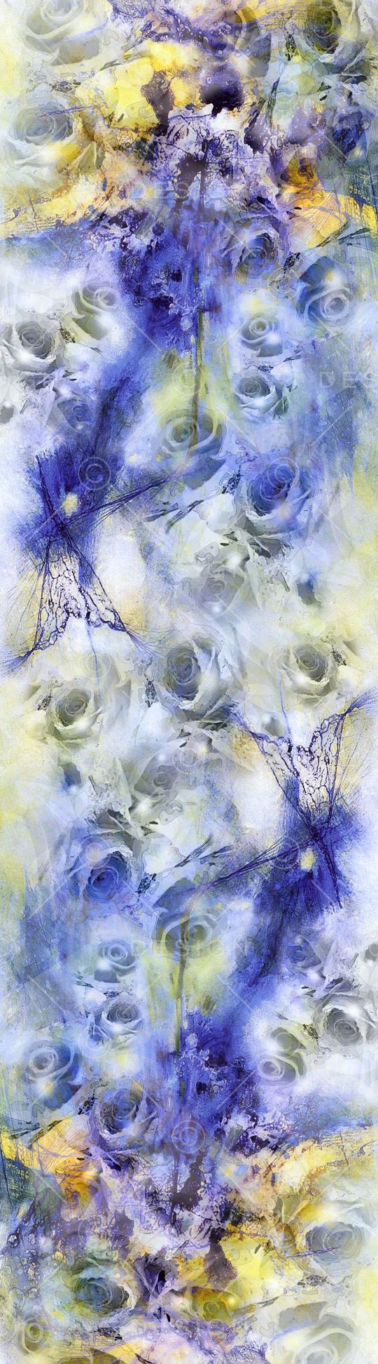 水墨花印花华亿平台图片