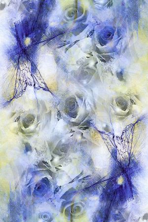 水墨花印花华亿平台图片