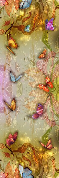 素雅花卉印花华亿平台图片