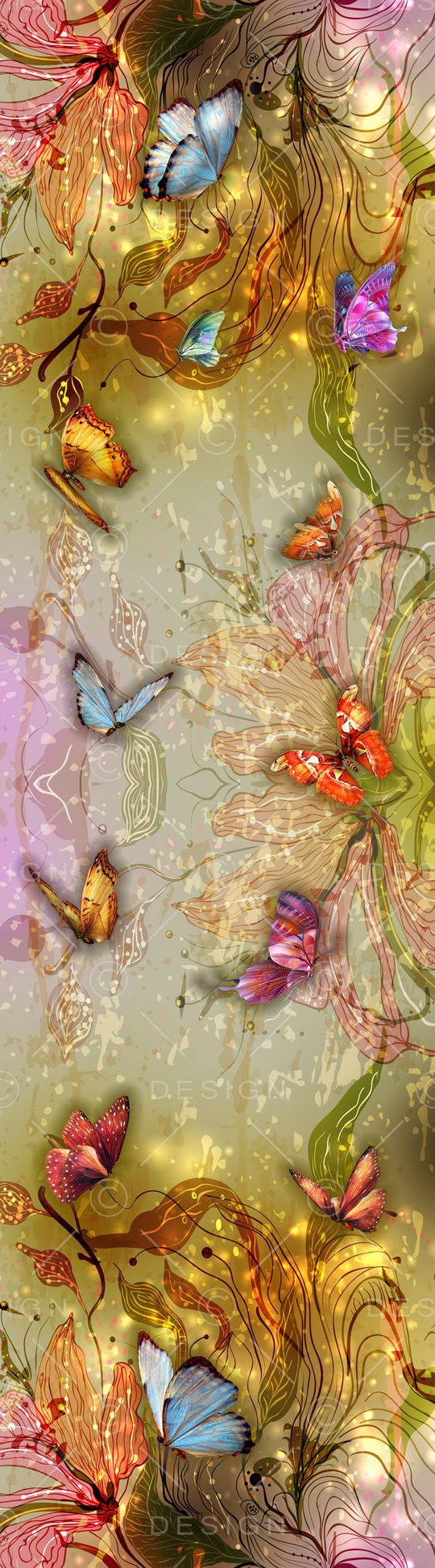 素雅花卉印花华亿平台图片