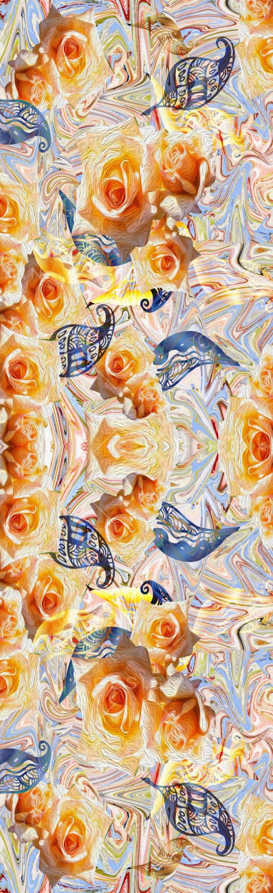 时尚花卉印花华亿平台图片