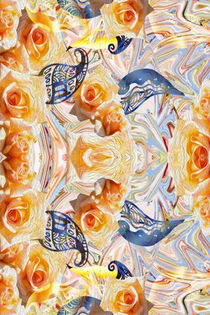 时尚花卉印花华亿平台图片