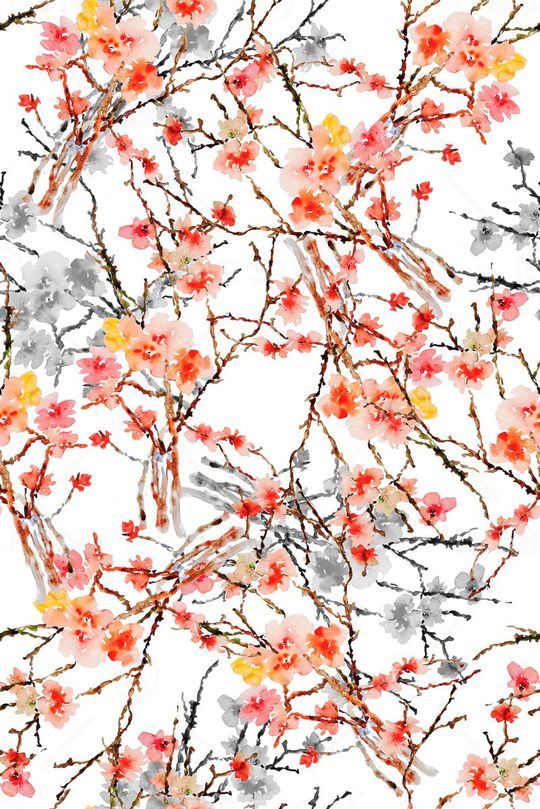 时尚清爽手绘小花女装衬衫 裙印花华亿平台图片