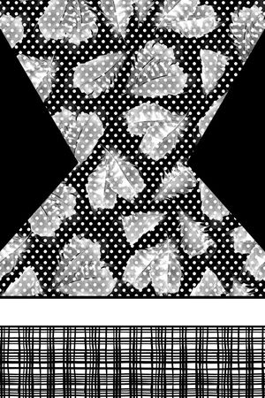 几何黑白线条印花华亿平台图片