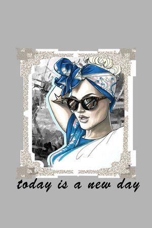 潮流时尚印花华亿平台图片